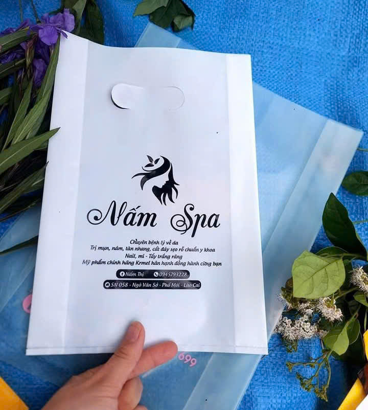 Mẫu túi nilong cho dịch vụ Spa